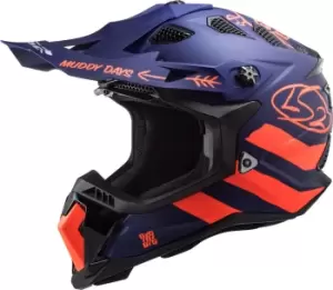 Image of LS2 MX700 Subverter Evo Cargo Motocross Helmet, blue, Size 2XL, blue, Size 2XL