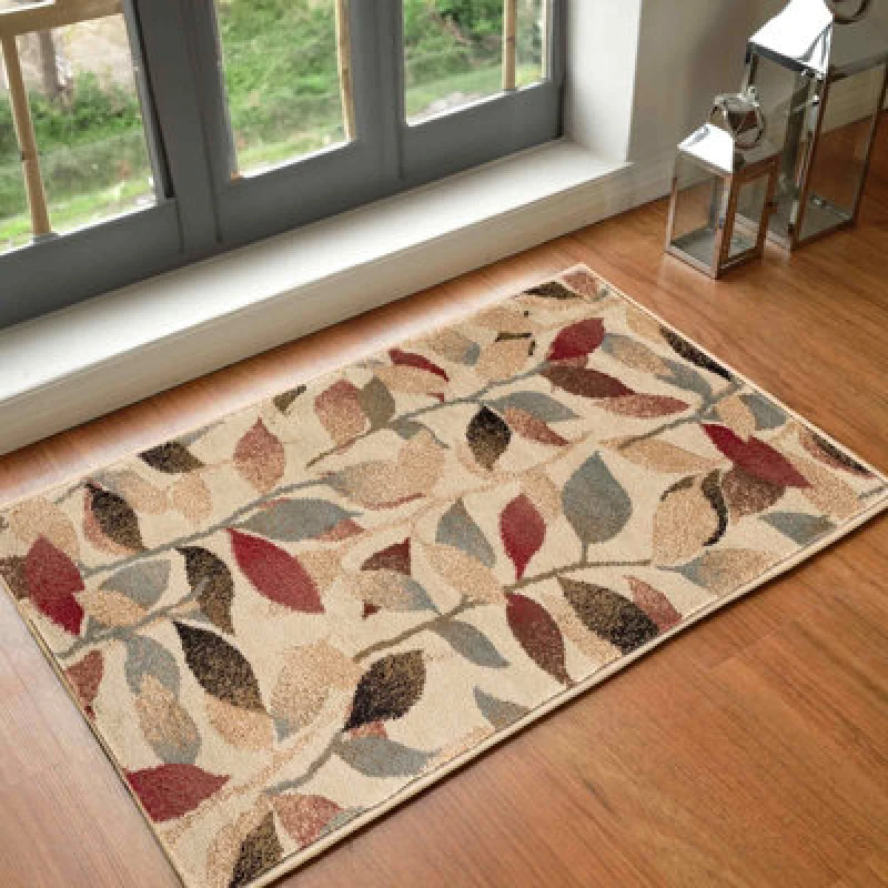 Image of Livabliss Scandi Modern Dark Red Damali Area Rug 60 X 100 Cm - Easy Care, Non Shedding, Ideal For Living Room & Bedroom