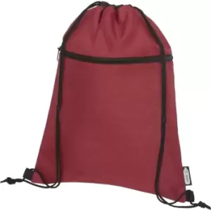 Image of Bullet Ross Recycled Drawstring Bag (One Size) (Dark Red Heather)