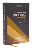 Image of kjv foundation study bible large print hardcover red letter comfort print h