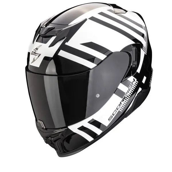 Image of Scorpion EXO-520 Evo Air Banshee Pearl White-Black Full Face Helmet M