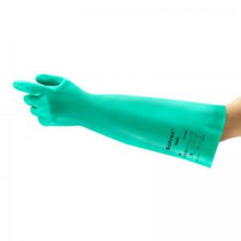 Image of Ansell Alphatec Solvex 37 - 185 Gauntlet Green L (Pack of 12)