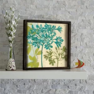 Image of KZM429 Brown Green Beige Mint Decorative Framed MDF Painting