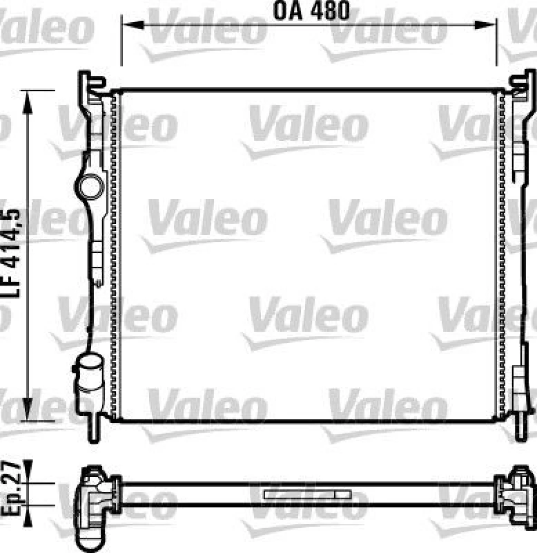 Image of Engine radiator VALEO 732737