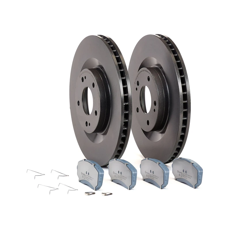 Image of BREMBO KT 08 072 Brake disc and pads set BEYOND LINE - EV without accessories, Brake Disc Type: internally vented, with acoustic wear warning, with an