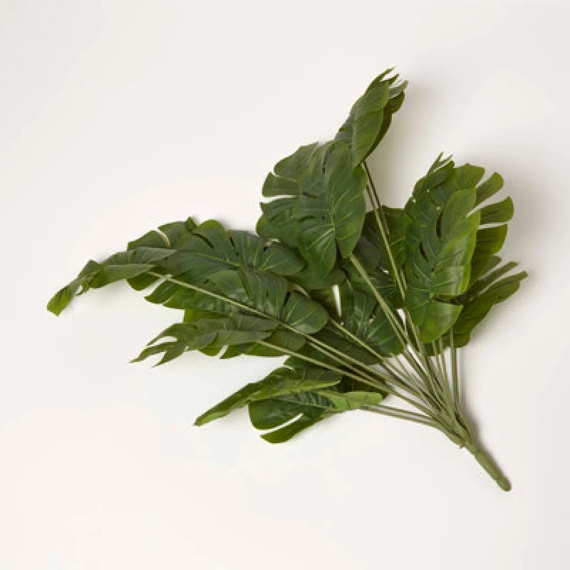 Image of Homescapes Green Monstera Leaf Single Stem 68cm Green