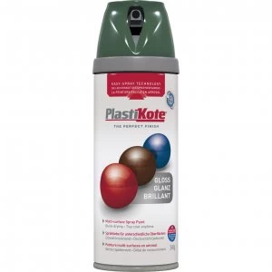 Plastikote Premium Gloss Aerosol Spray Paint Luscious Green 400ml