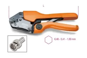 image of Beta Tools 1607 Heavy Duty Crimping Pliers for BNC Coaxial Wires 220mm