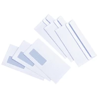 Image of Value DL 110 x 220mm Press Seal Window Envelopes 90gsm - White (500 Pack)