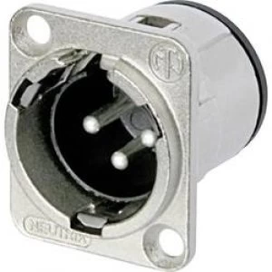 Image of XLR connector Sleeve plug straight pins Number of pins 3 Silver Neutrik NC3MD V