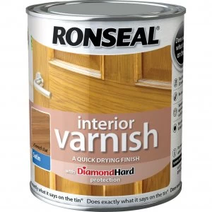 Image of Ronseal Interior Satin Quick Dry Varnish French Oak 250ml