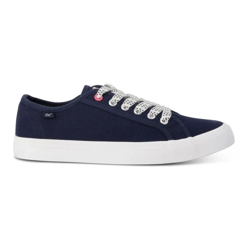 Image of Regatta Womens Marine Canvas Trainers Navy female UK 3