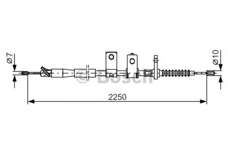 Image of Bosch 1 987 482 343 Brake Cable 2250mm Cable,parking brake (124)
