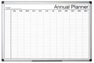 image of Bi-Office Black and White Annual Planner 90x60cm