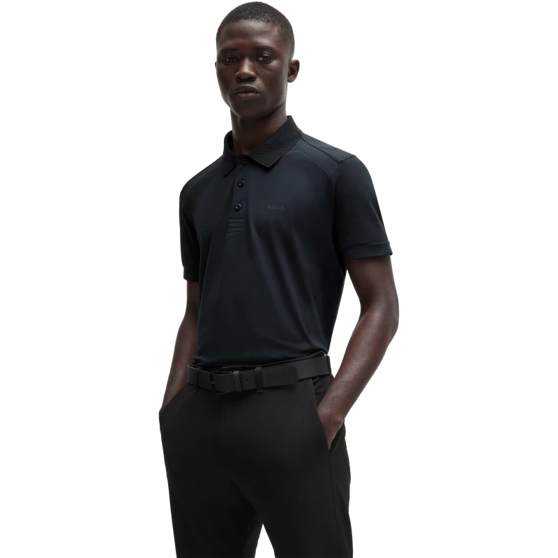 Image of Boss Mens Paddy 4 Short Sleeve Polo Shirt Dark Blue male 2XL