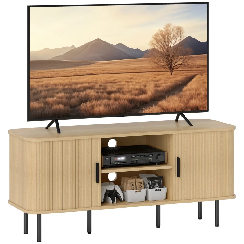 Image of HOMCOM TV Unit for Living Room - TV Stand - Oak Tone TJ Hughes 5061025018956