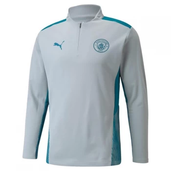 Puma Manchester City Quarter Zip Training Top 2021 2022 Mens - Grey