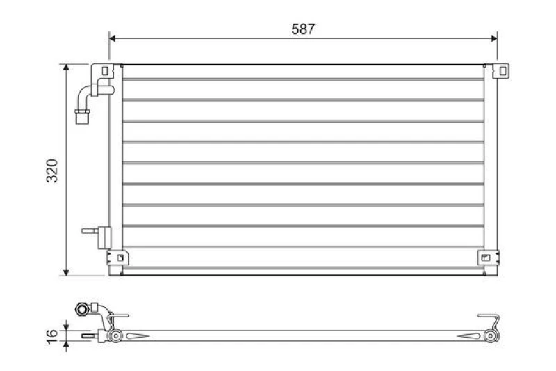 Image of VALEO 817655 Condenser without dryer Aluminium Condenser,air conditioning (448)