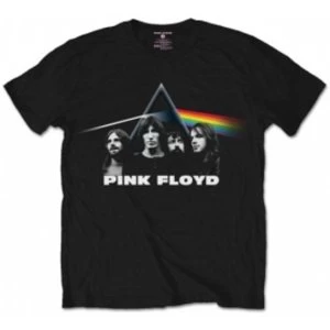 Image of Pink Floyd DSOTM Band & Prism Black Mens T Shirt Size: La