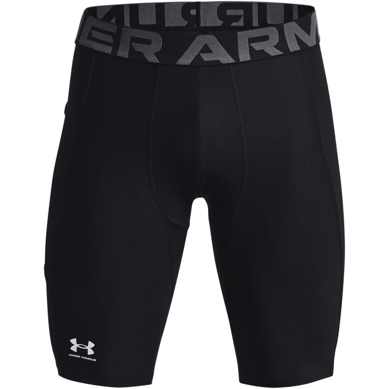 Image of Under Armour HeatGear Pocket Long Shorts Mens Black male M
