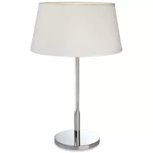 image of Firstlight Transition - 1 Light Table Lamp Polished Stainless Steel, Cream, E27