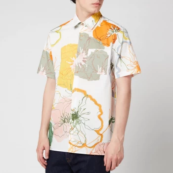 Image of Ted Baker Mens Knittin Short Sleeve Shirt - White - 4/L
