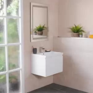 Image of Tonic White 600mm Wall Hung Vanity Unit & Basin with FREE Mirror