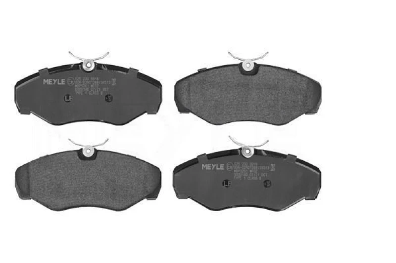 Image of MEYLE 025 230 9918 Brake pad set Front Axle, prepared for wear warning indicator, Original Quality, with anti-squeak plate Brake Pad Set,disc brake (