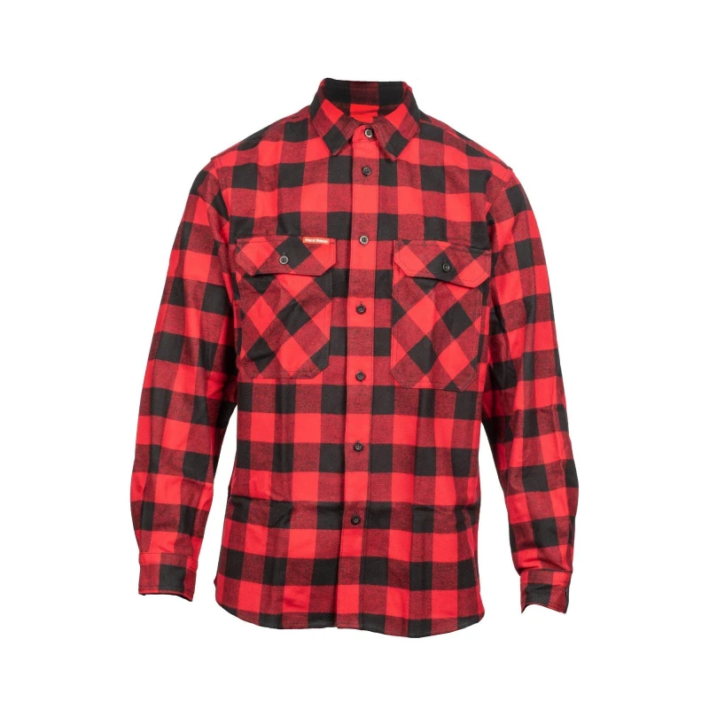 Image of Hard Yakka Long Sleeve Check Flannel Shirt Red male Lge
