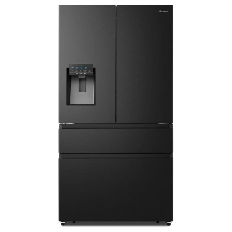 Image of Hisense PureFlat French Door Fridge Freezer With Ice & Water Non Plumbed RF728N4SBFE Black RF728N4SBFE