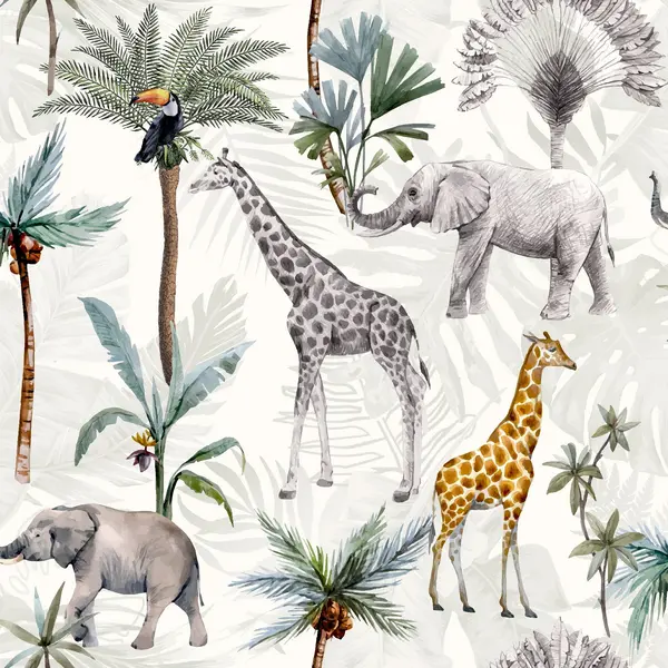 Image of Arthouse Serengeti Animals Wallpaper Multi