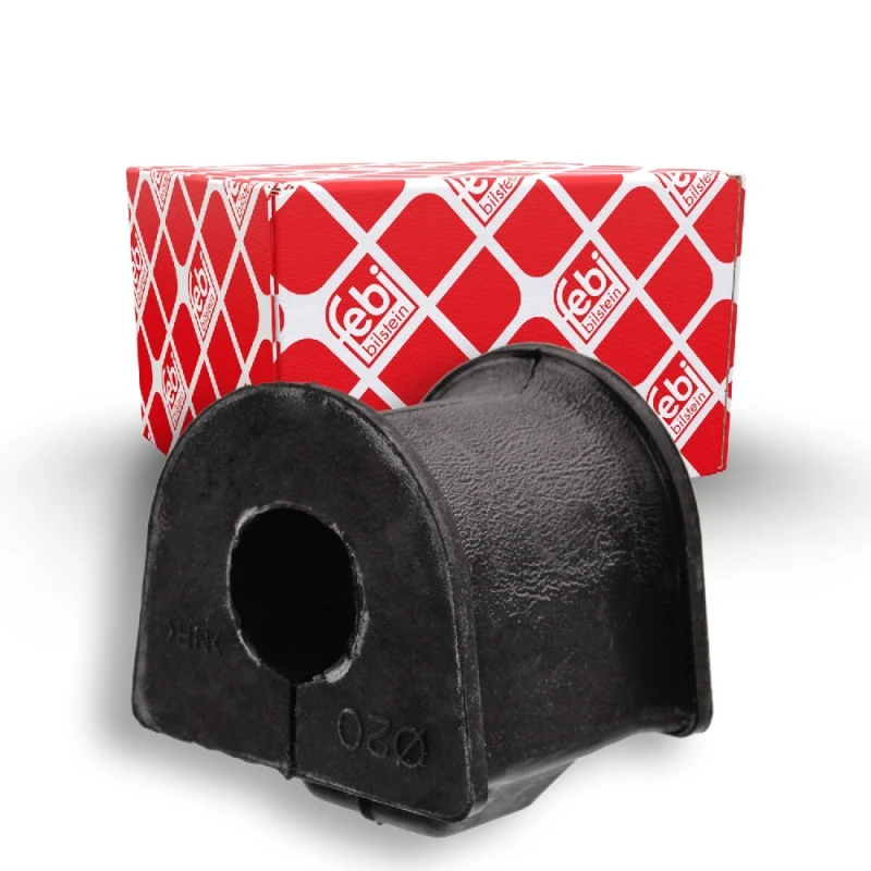 Image of FEBI BILSTEIN 41437 Stabilizer Bushes Front Axle, Rubber Rubber Anti-roll Bar Bush Kit (1334)