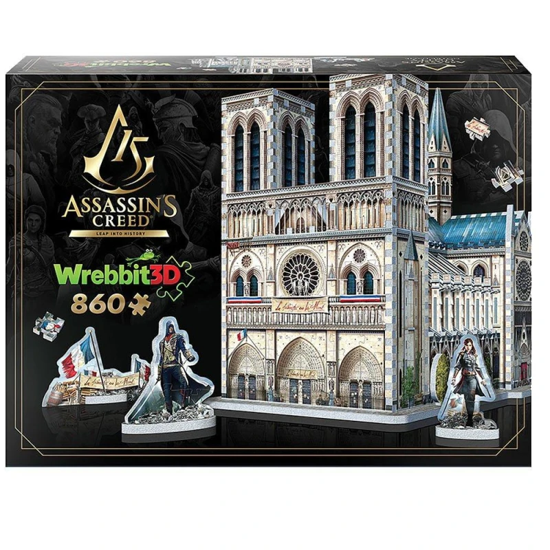 Image of Assassins Creed Assassins Creed Unity: Notre-Dame (860 pieces) - Black One Size