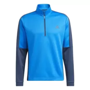 adidas Colour Block quarter Zip Pullover Mens - Blue