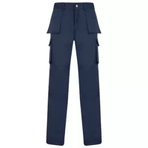 Image of Absolute Apparel Mens Workwear Utility Cargo Trouser (28R) (Navy)