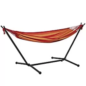 image of Outsunny Hammock 84A-184RD Metal, Polyester Red