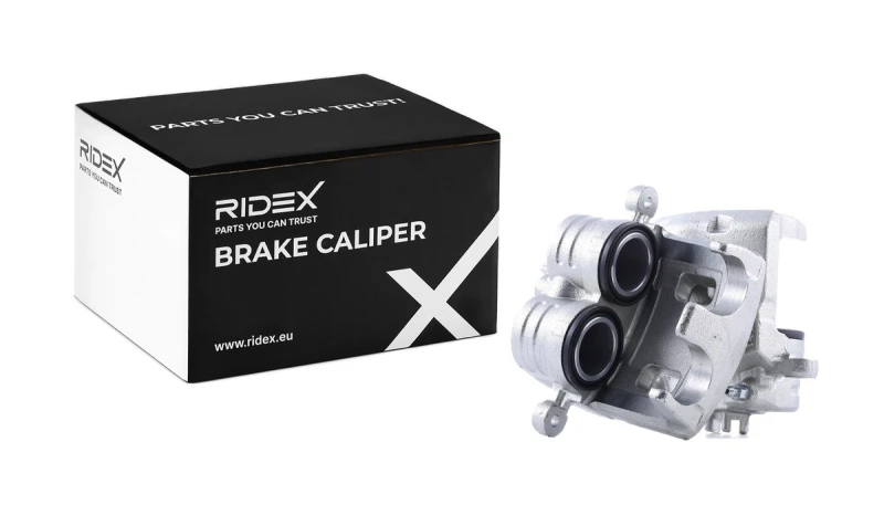 Image of RIDEX 78B1708 Brake caliper Front Axle, without holder Cast Iron Brake Caliper (78)