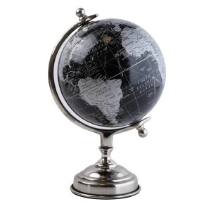Image of Medium Decorative Globe Black and Silver 26cm