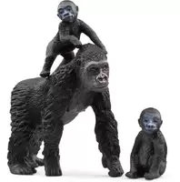 Image of Schleich Wild Life Gorilla Family Toy Figure, 3 Years and Above,...
