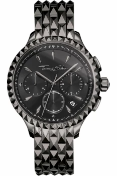 image of Thomas Sabo Rebel at heart Chronograph Watch WA0348-202-203-38MM