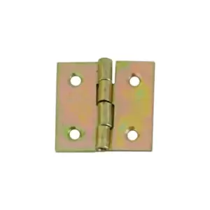 image of Folding Closet Cabinet Door Butt Hinge Brass Plated - Size 30 x 30mm - Pack of 30