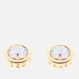 Image of Ted Baker Womens Sinaa Swarovski Crystal Stud Earrings - Gold/Crystal - Rose Gold