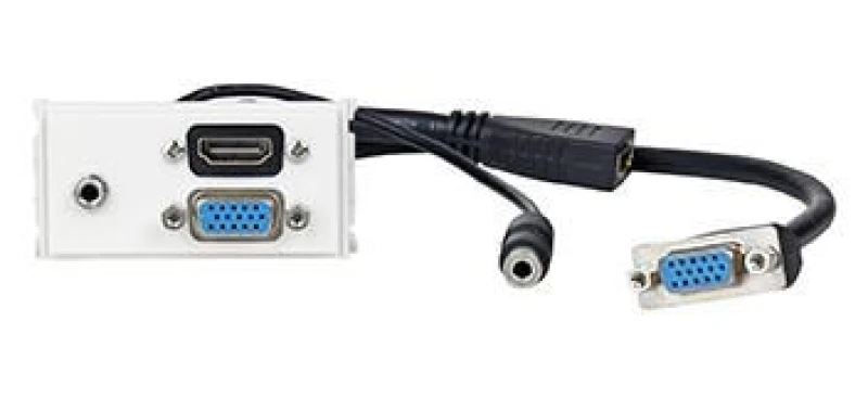 Image of Vivolink WI221270 socket-outlet HDMI + VGA + 3.5mm White