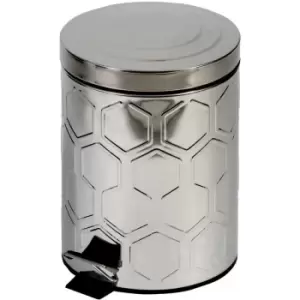 Image of Hex Stainless Steel 5L Bathroom Bin - Mirror - Mirror