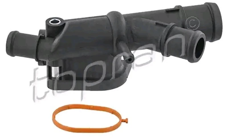 Image of TOPRAN 116 532 Coolant Flange Plastic, with gasket/seal Plastic Coolant Flange (3219)