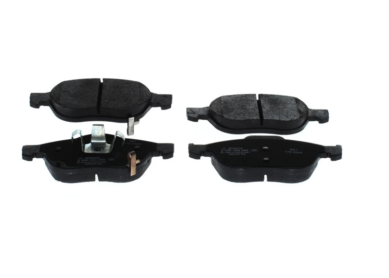 Image of Bosch 0 986 494 485 Brake pad set with acoustic wear warning, with anti-squeak plate Low-Metallic Brake Pad Set,disc brake (402)