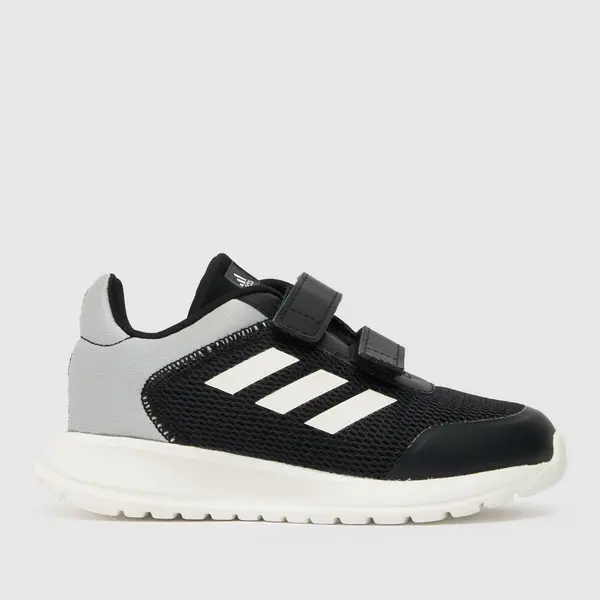 image of adidas Black & grey tensaur run 2.0 Boys Toddler trainers Black/Grey UK 4 (EU 20)