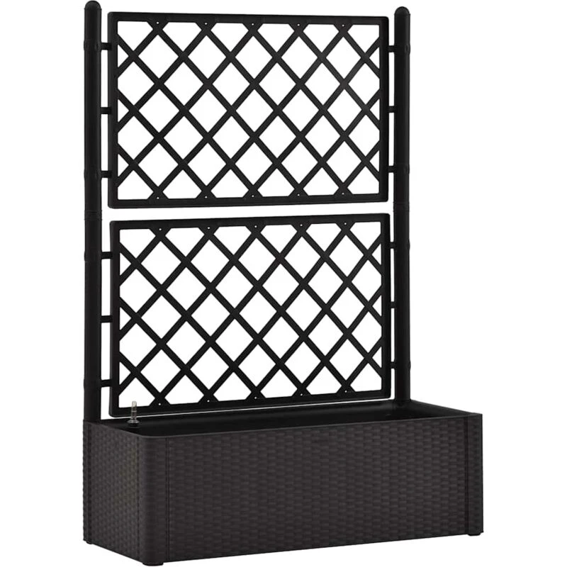 Image of VIDAXL Garden Raised Bed with Trellis and Self Watering System Anthracite Vidaxl 8720286193969