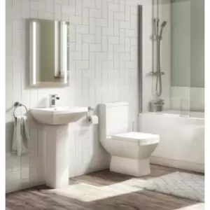 Tabor Close Coupled Toilet and Full Pedestal Basin Suite