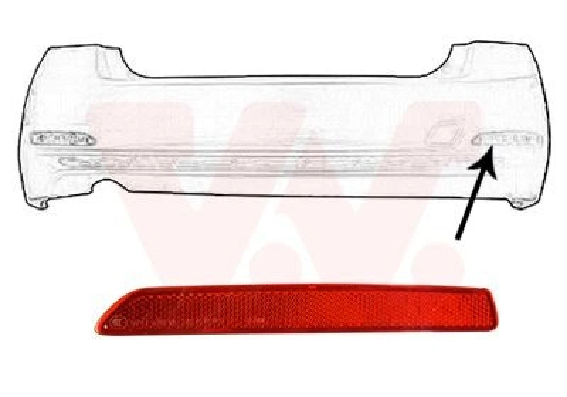 Image of VAN WEZEL Reflex Reflector VAN WEZEL 0693940